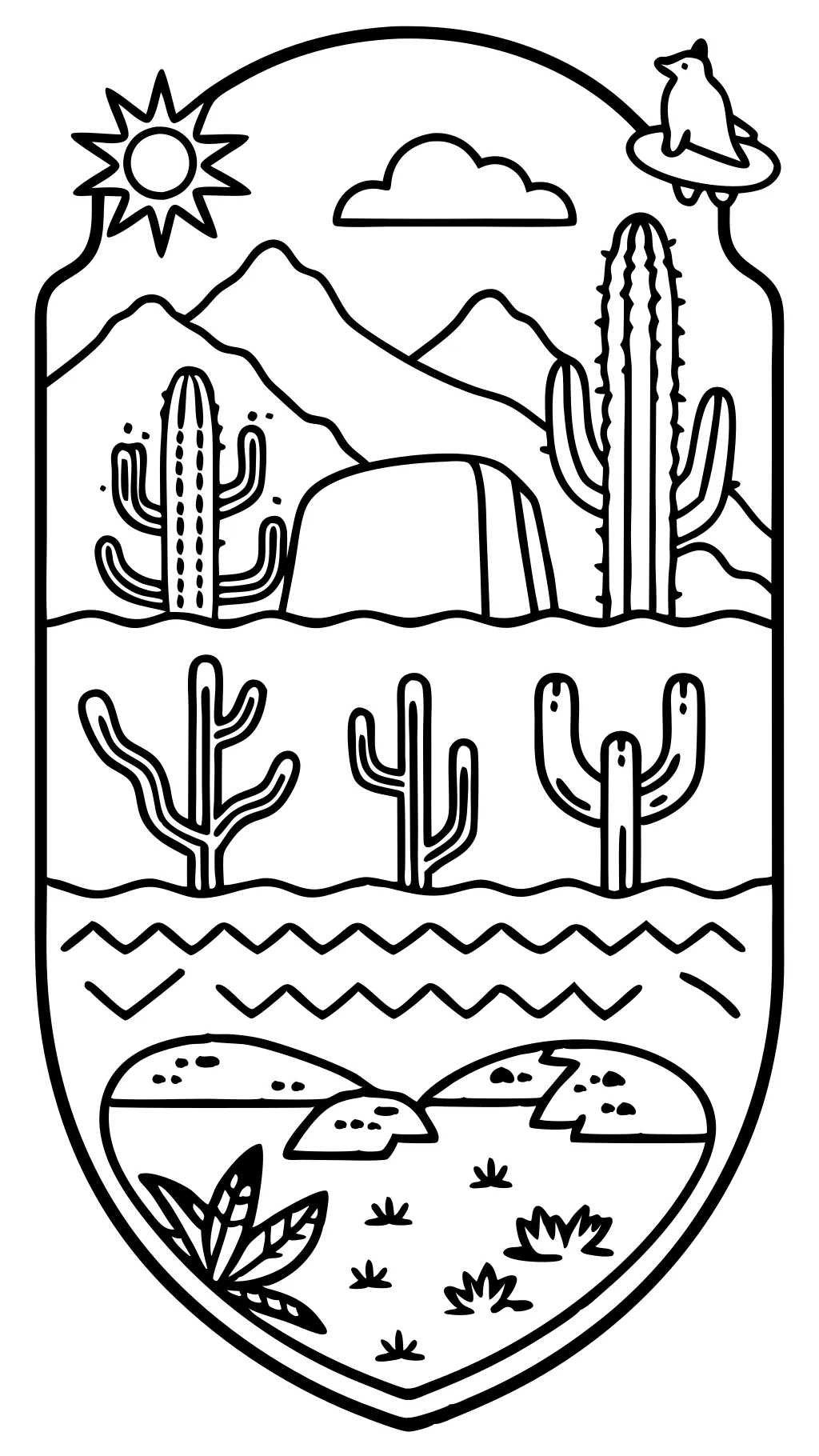 Páginas de libros para colorear de Arizona